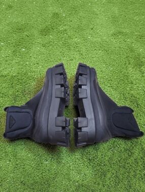 DS Prada Monolith Re-Nylon Ankle Boots - Black - Size 41 - 1T933M - Authentic